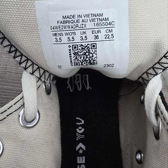 Converse high tops special order M3.5 W5.5. NWNT - Picture 7 of 9